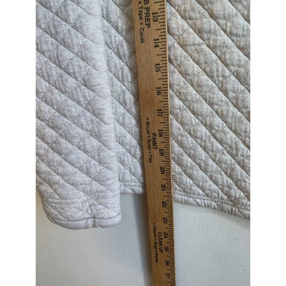 Orvis Womens Quilted Sweater Heather Pullover Diamond Pattern Mock Neck Cozy XS - Picture 6 of 11